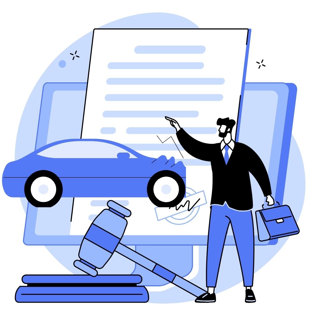 Anwalt Illustration - Haftpflichtschadenregulierung